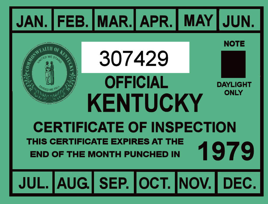 (image for) 1979 Kentucky Inspection Sticker